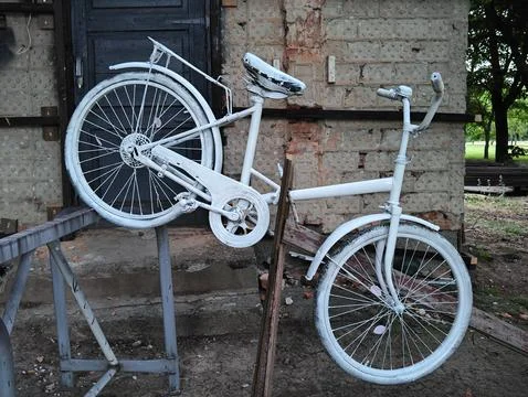 White bicycle Stock Photos