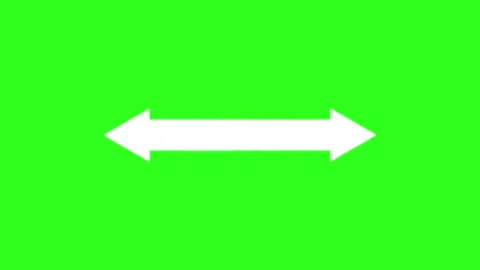 White Bidirectional Arrow Pulsing on Bright Green Background Animation Stock Footage 328279195