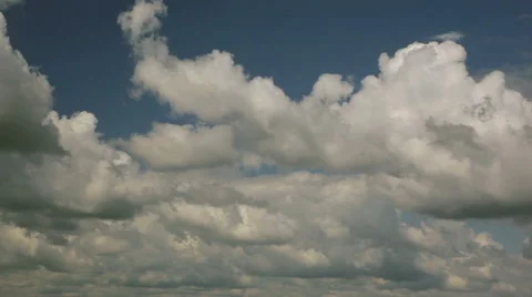 White, big clouds over land Stock Footage 50393344