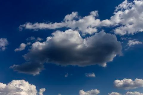 White big clouds. Stock Photos