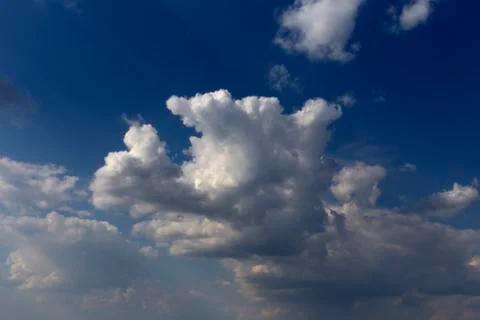 White big clouds. Stock Photos