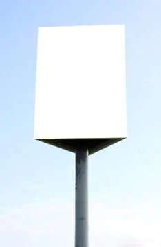 White bill board advertisement Stock Photos