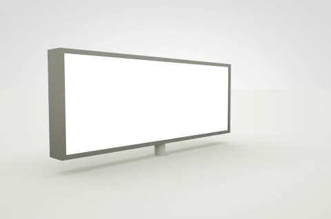 White billboard isolate in white background Stock Illustration