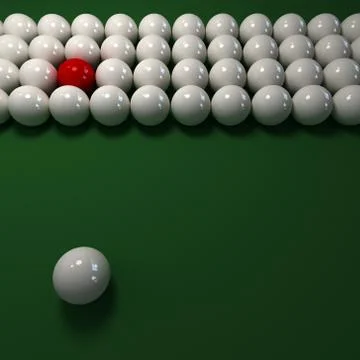 White billiard balls composition Stock Illustration