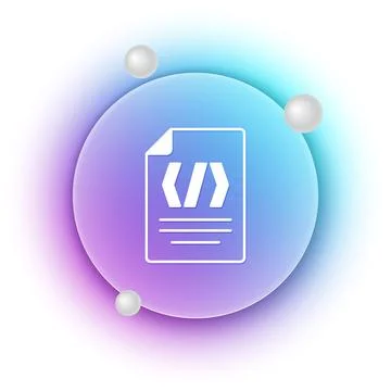 White Binary code icon isolated on white background. Blue and purple gradie.. Stock Illustration