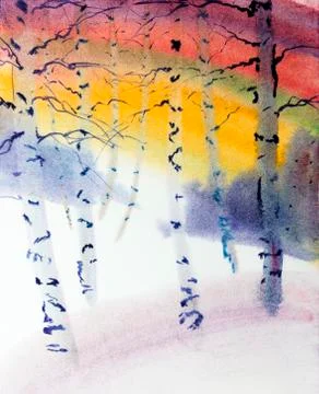 White birch Illustrazione stock