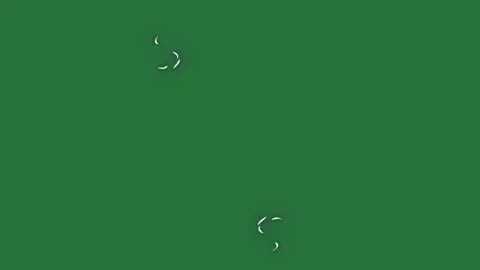 A white bird flying over green field and screen with circles flower on 動画素材 337029446