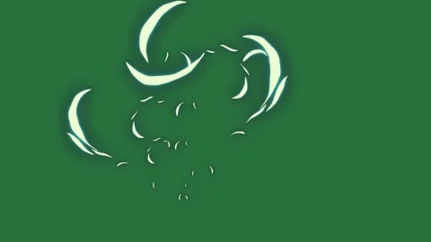 A white bird flying over green field and background with some circles two 스톡 동영상 337029482