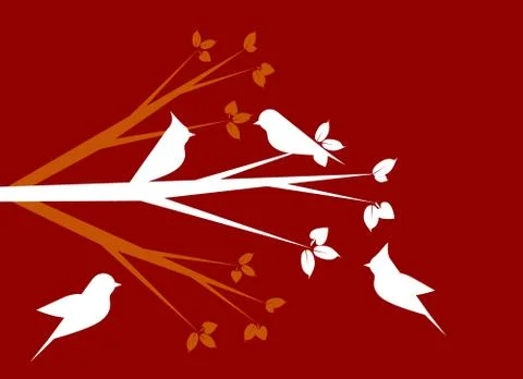 White birds Stock Illustration