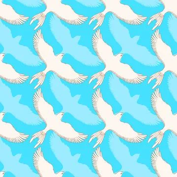 White birds Stock Illustration