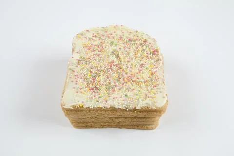 White birthday bread Stock Photos