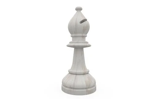 White bishop chess piece Stock Illustration