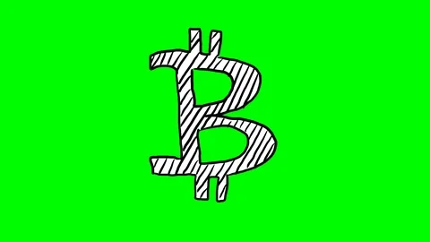 White bitcoin sign on green screen. Loopable stopmotion in 4K. Stock Footage 116748341