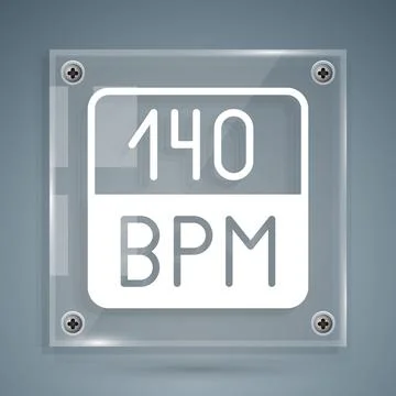 White Bitrate icon isolated on grey background. Music speed. Sound quality Stock Illustration