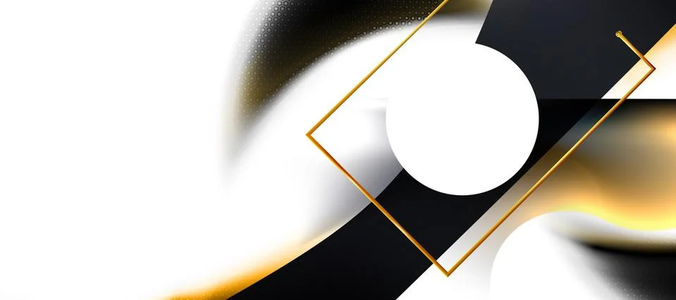 White, black abstract background, hex texture.  Minimal technology shapes. Stock Illustration