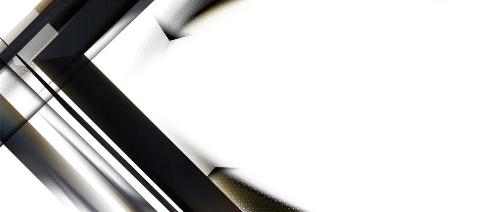White, black abstract background, hex texture. Minimal technology shapes. Illustrazione stock