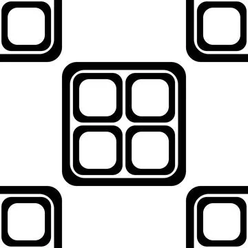 White black boho pattern Stock Illustration