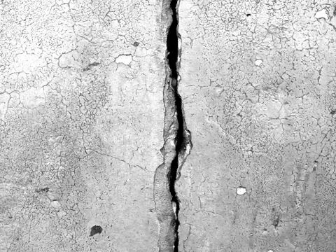 White black grey texture background, cracks on the wall, floor Stock Photos