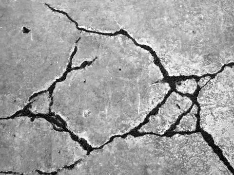White black grey texture background, cracks on the wall, floor Stock Photos