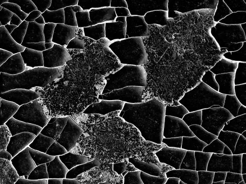 White black grey texture background, cracks on the wall, floor Stock Photos