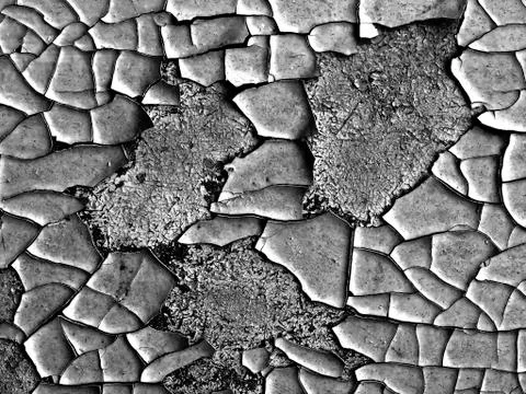 White black grey texture background, cracks on the wall, floor Stock Photos