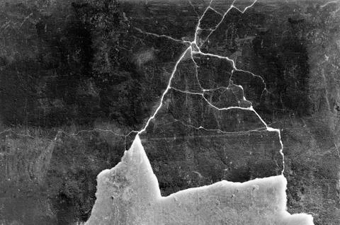 White black grey texture background, cracks on the wall, floor Stock-Fotos
