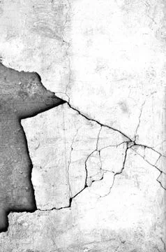 White black grey texture background, cracks on the wall, floor Stockfoto's