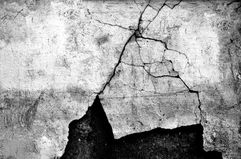 White black grey texture background, cracks on the wall, floor Stock-Fotos