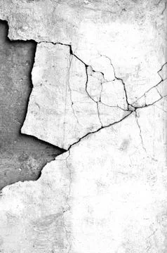 White black grey texture background, cracks on the wall, floor Stock Photos