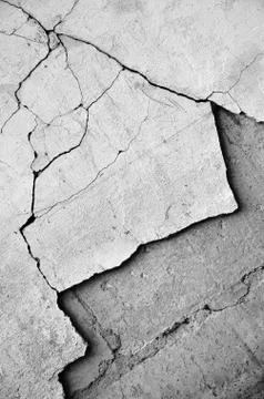 White black grey texture background, cracks on the wall, floor Stock Photos