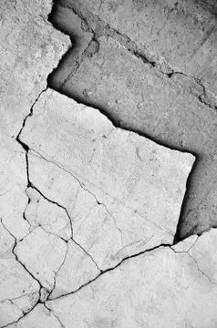 White black grey texture background, cracks on the wall, floor Stock Photos