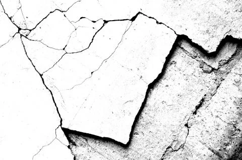 White black grey texture background, cracks on the wall, floor Stock Photos