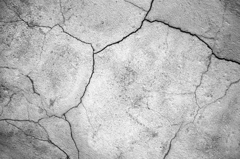 White black grey texture background, cracks on the wall, floor Stock Photos