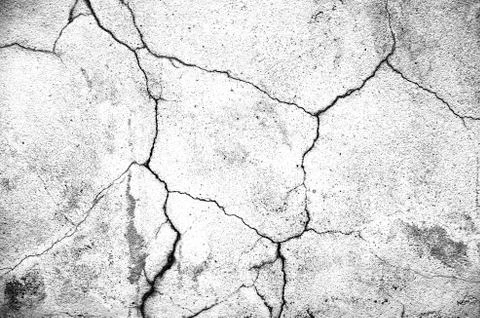 White black grey texture background, cracks on the wall, floor Stock Photos