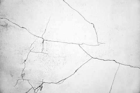 White black grey texture background, cracks on the wall, floor Stock Photos