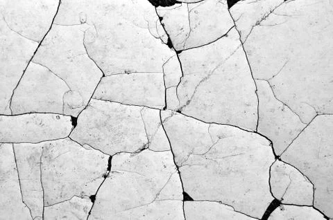 White black grey texture background, cracks on the wall, floor Stock Photos