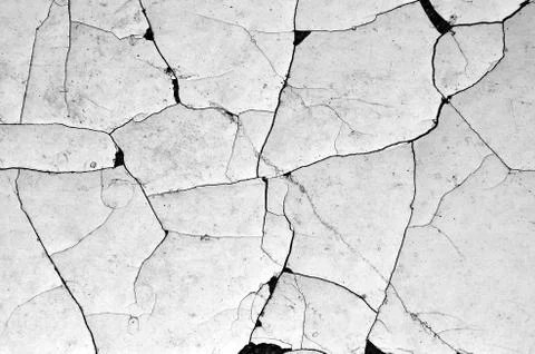 White black grey texture background, cracks on the wall, floor Stock Photos