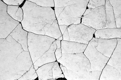 White black grey texture background, cracks on the wall, floor Stock Photos