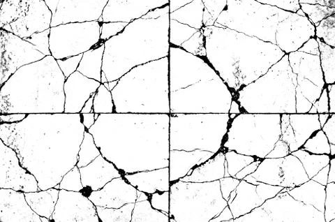White black grey texture background, cracks on the wall, floor Stock Photos