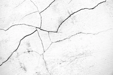 White black grey texture background, cracks on the wall, floor Stock Photos