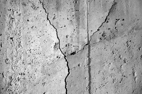 White black grey texture background, cracks on the wall, floor Stock Photos
