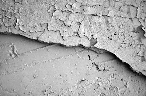 White black grey texture background, cracks on the wall, floor Stock Photos