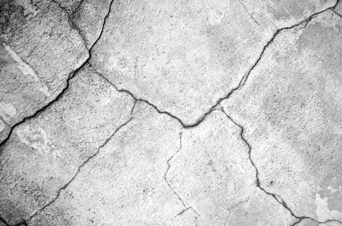 White black grey texture background, cracks on the wall, floor Stock Photos
