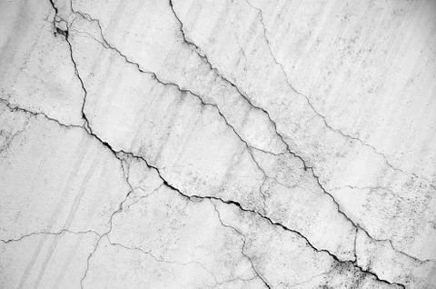 White black grey texture background, cracks on the wall, floor Stock Photos