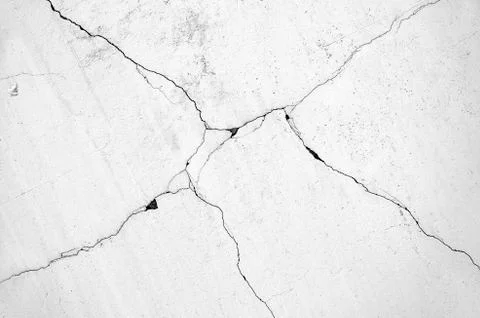 White black grey texture background, cracks on the wall, floor Stock Photos