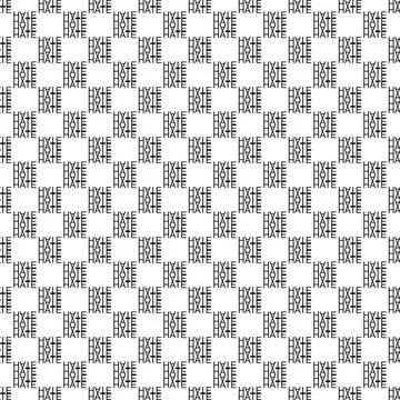 White black hate stripes pattern Stock Illustration