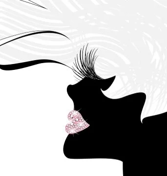 White black head Stock Illustration