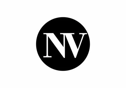 White black of NV initial letter Stock Illustration