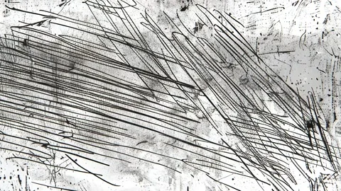White Black Scratch Grunge Texture With Diagonal Hand Drawn Lines 库存影片 327929113