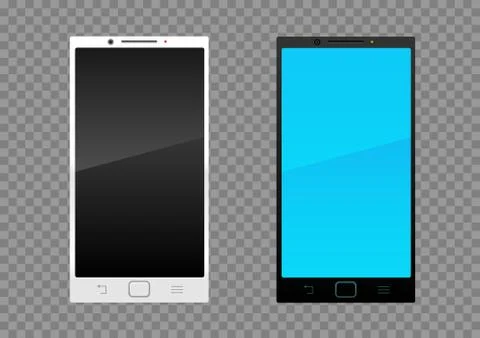 White black smartphone Stock Illustration
